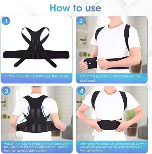 Roro™️ - Posture Pro Adjustable Back Posture Corrector/ Neck & Back Pain Reliever Belt for Women & Men